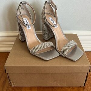 Silver rhinestone Steve Madden heels
